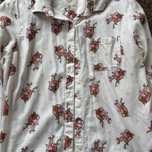 Aerie flannel button down women’s shirt the grinch, Cindy Lou and max - Picture 3 of 8